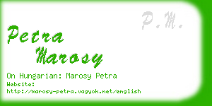 petra marosy business card
